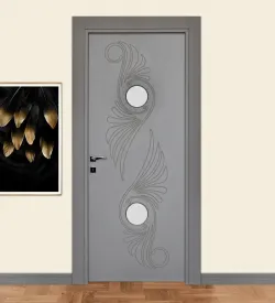 Ado Cedrus 7032 Camlı Motifli Kompozit Iç Kapı