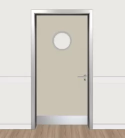Oyster Gri Tekmelikli Ve Lumboz Camlı Dershane Kapısı